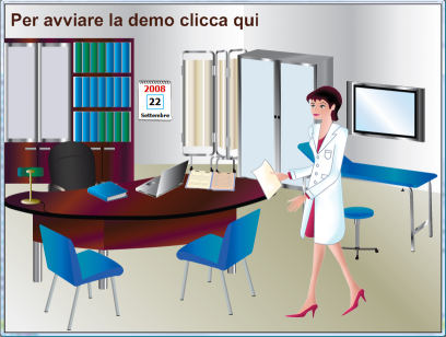 Schermata iniziale della Demo di Clinica del diabete