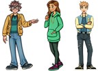 Immagine dei tre personaggi: Alessandro, Loredana, Mirko